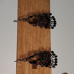 Black chandelier earrings